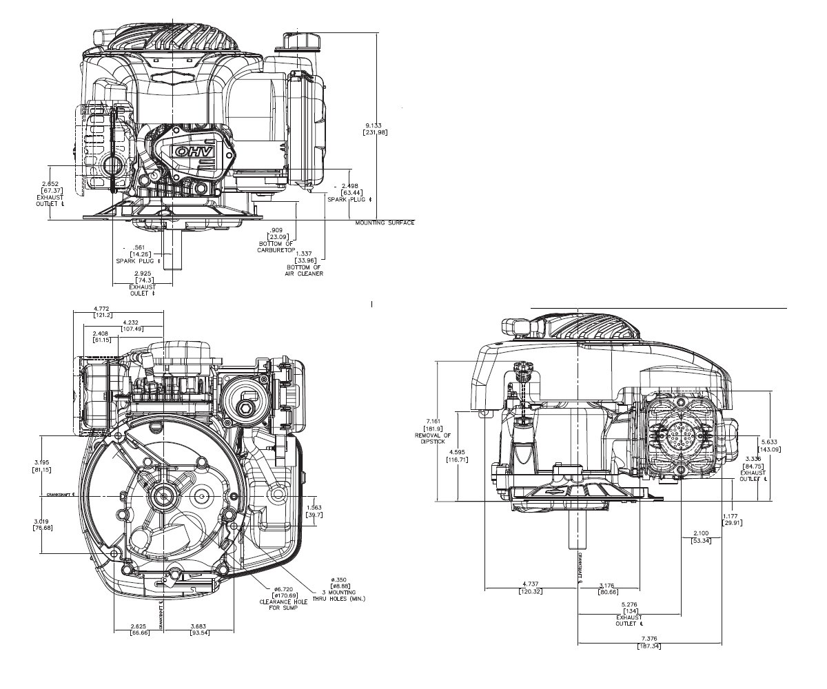 Briggs and Stratton  500E OHV Engine 7/8